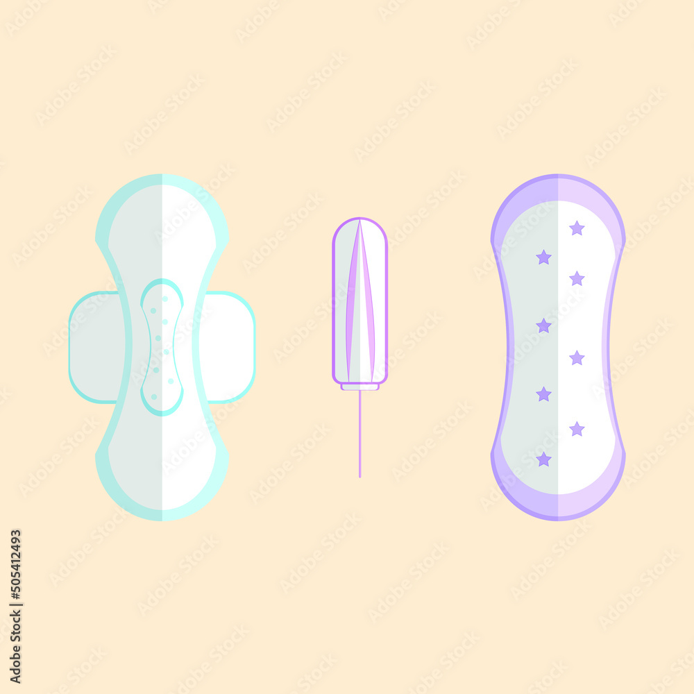 Vector image of feminine hygiene Vector image of feminine hygiene