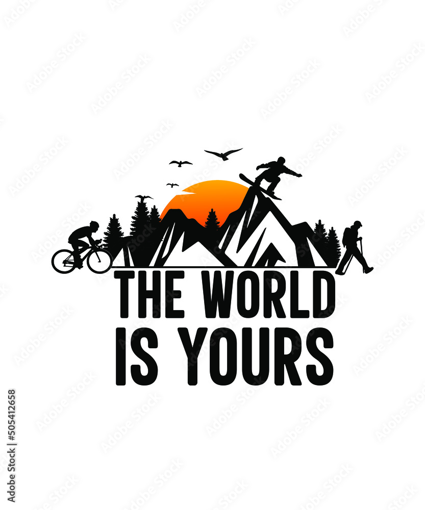The world is your's outdoor friends tshirt design