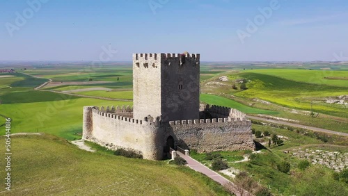 aerial view of the castle of Tiedra, Valladolid photo