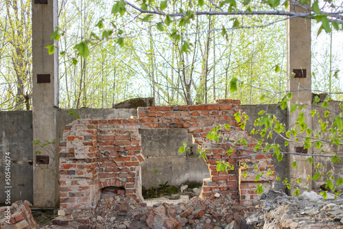 an old ruined industrial building photo