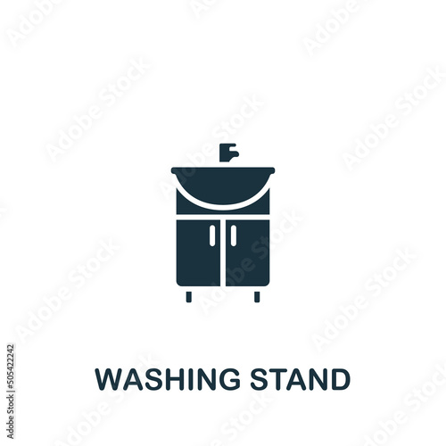 Washing Stand icon. Monochrome simple Interior Furniture icon for templates, web design and infographics