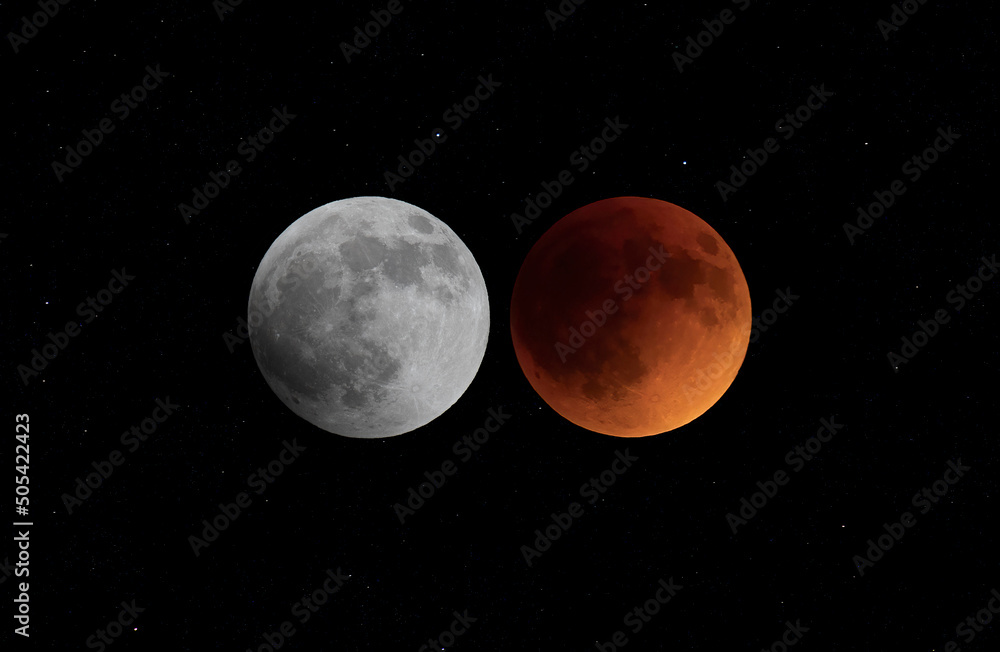 Super Flower Blood moon series - Total Lunar eclipse taken on May 15, 2022, Canada