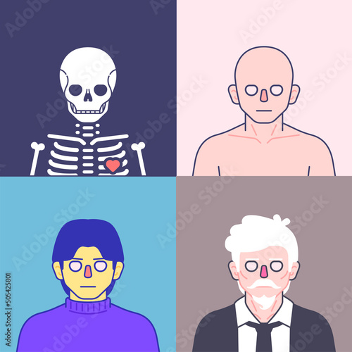 set of avatar profile image
