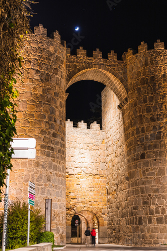 entering through the medieval city gate
