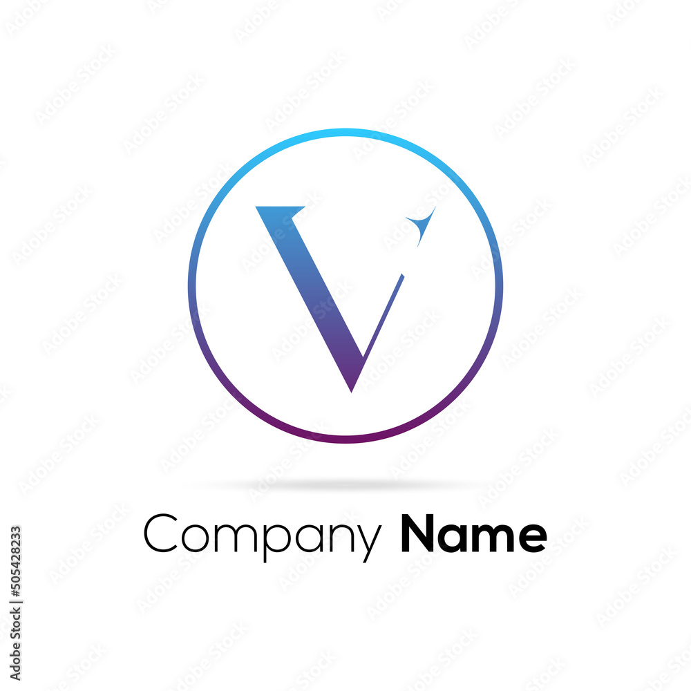 initial V letter logo design with circle element. V letter logo design vector template. initial V letter logo design with circle element. V letter logo design vector template.