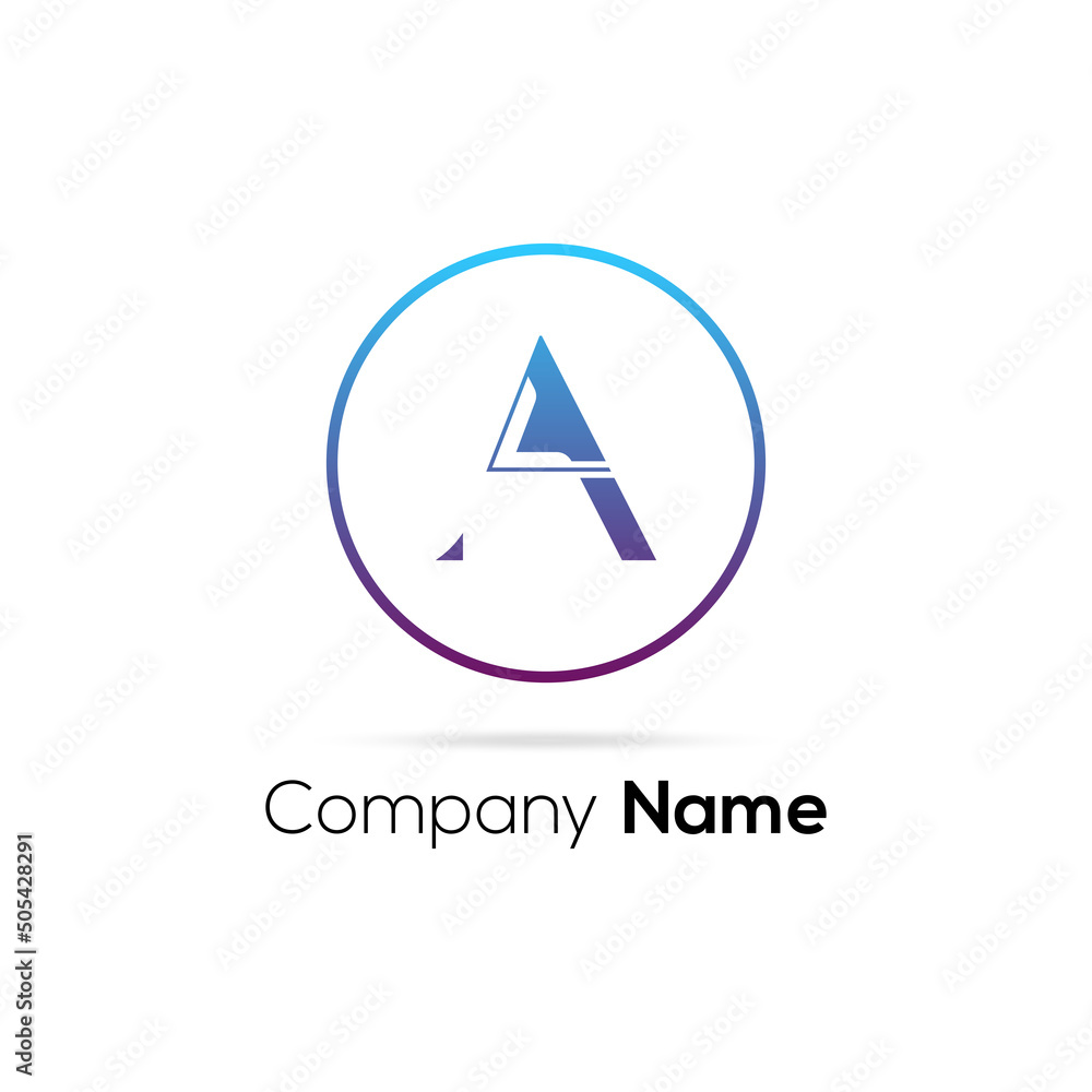 initial A letter logo design with circle element. A letter logo design vector template. initial A letter logo design with circle element. A letter logo design vector template.