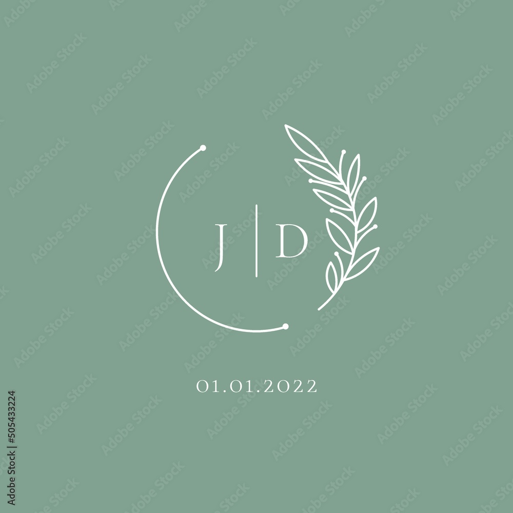 Initial letter JD wedding logo design ideas Stock Vector | Adobe Stock