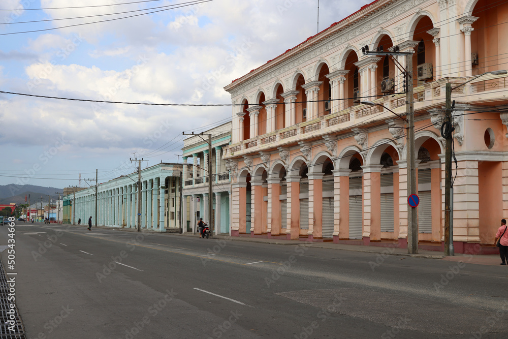Colonial buildings in Santiago De Cuba, Cuba