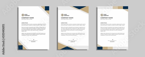 modern corporate letterhead template design photo