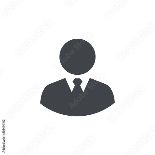 Manager icon. Simple businessman solid illustration.