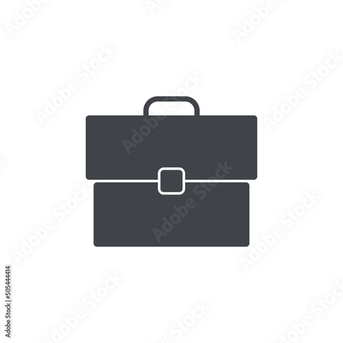 Briefcase icon. Simple solid diplomat illustration.