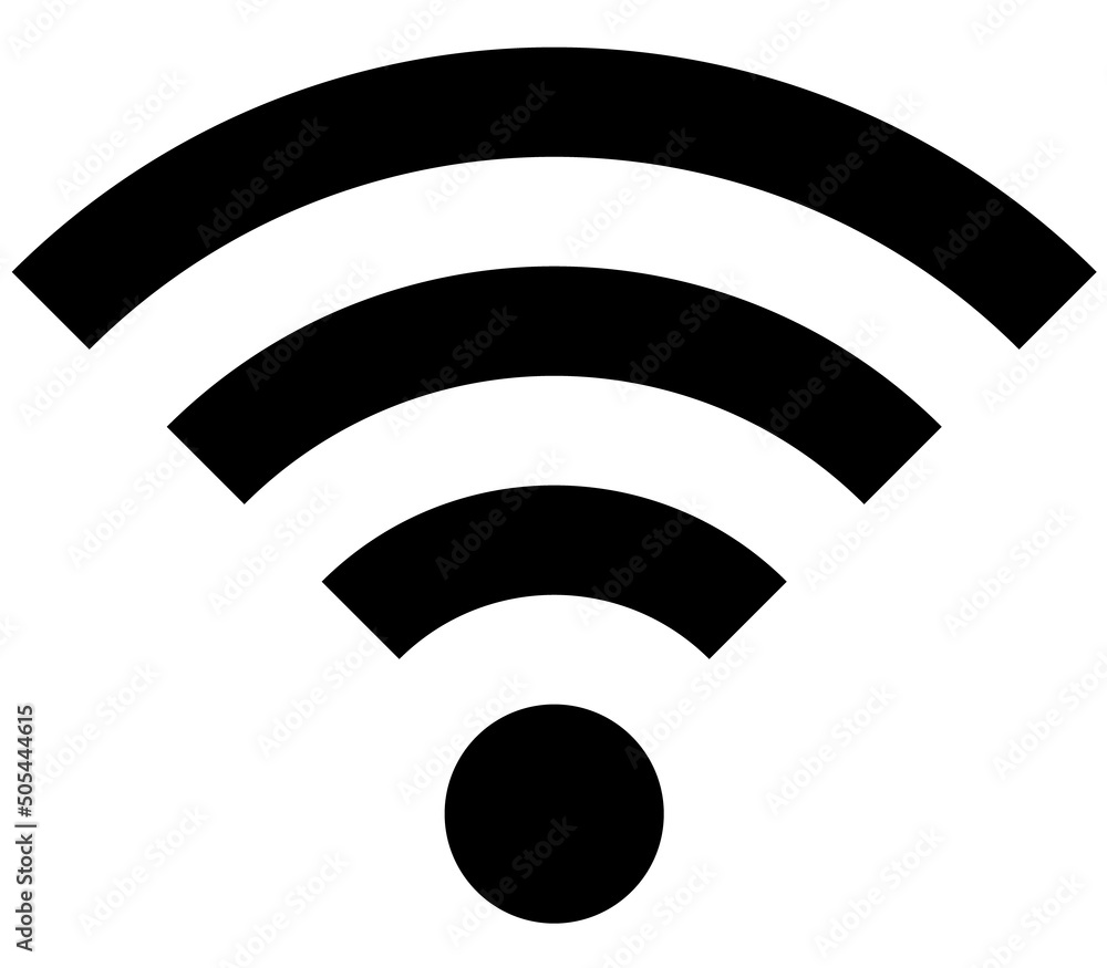 シンプルなWi-Fiのアイコン（黒）