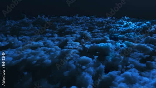 夜間　雲海　空撮　CG　SKY　NIGHTFLIGHT　