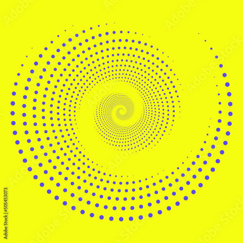 Design very peri spiral dots backdrop. Optical illusion shape. Abstract modern background. Optical art.