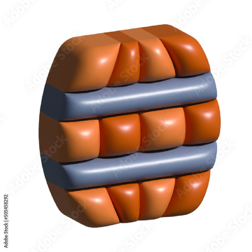 3d render of a food