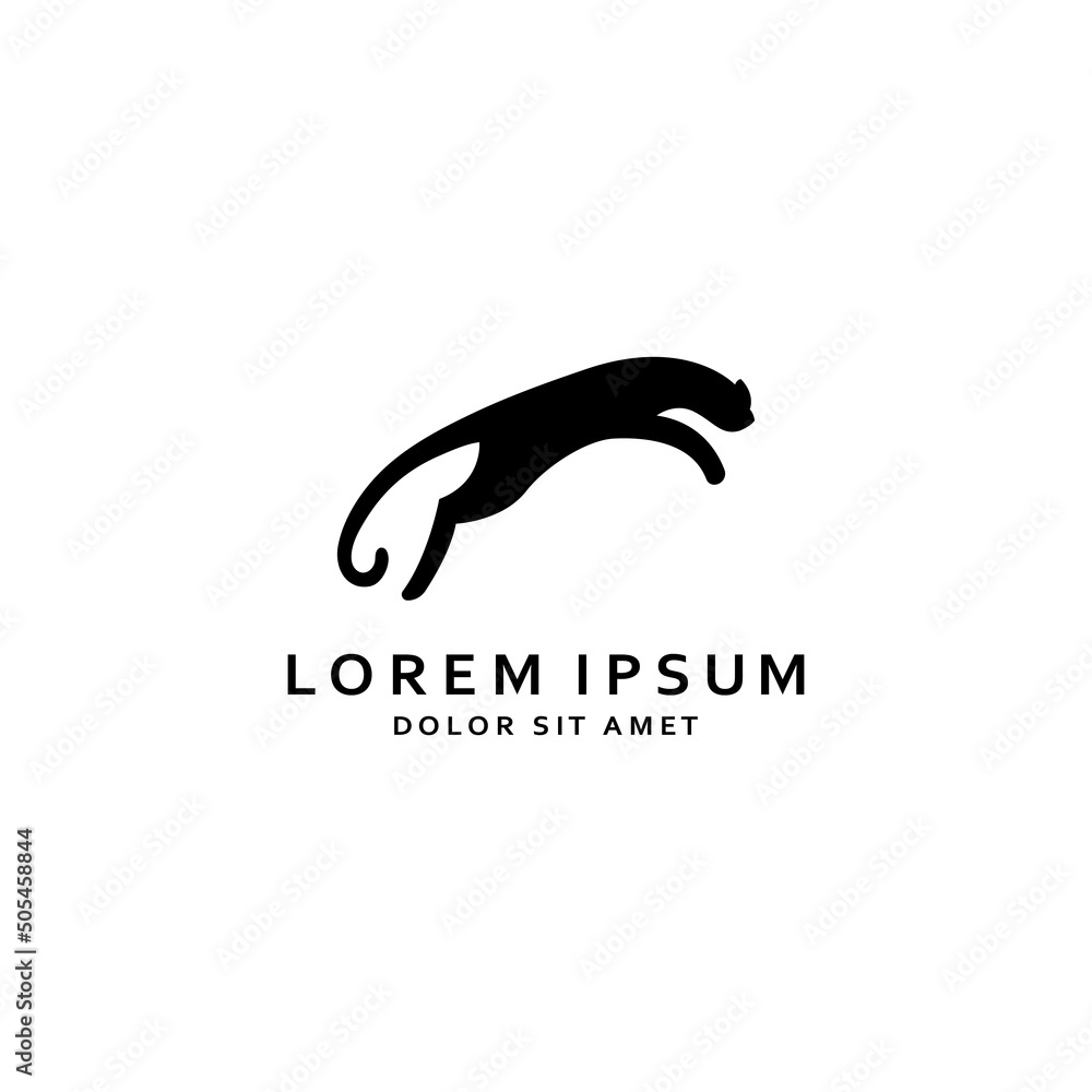 Cheetah animal logo with design concept vector illustration template. Cheetah animal logo with design concept vector illustration template.