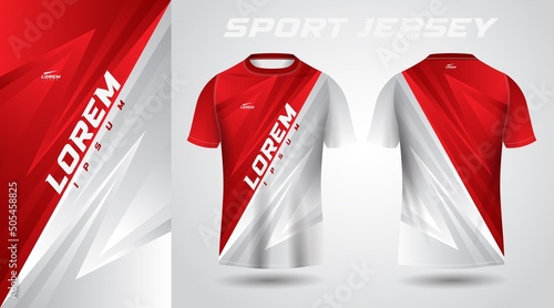 red t-shirt sport jersey design