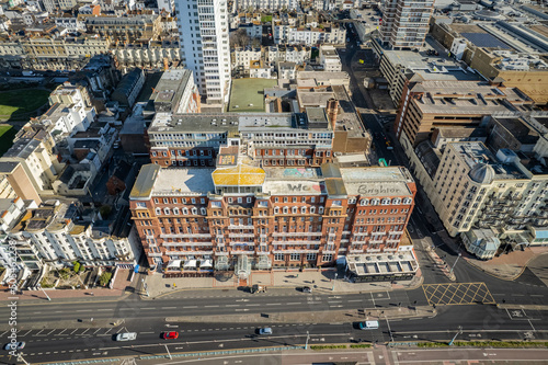 High angle shot of a Hilton Brighton Metropole