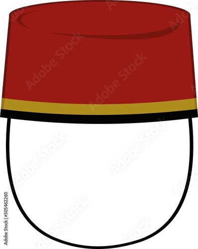 Vector illustration of classic bellboy hat hotel concierge