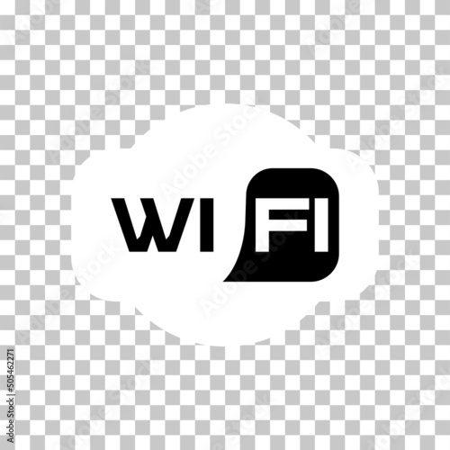 Free wifi or wi-fi signal, wireless connection black-white icon. Wlan access. Flat isolated symbol, sign for: illustration, outline, logo, banner, mobile, app, design web, dev, ui, gui. Vector EPS 10 