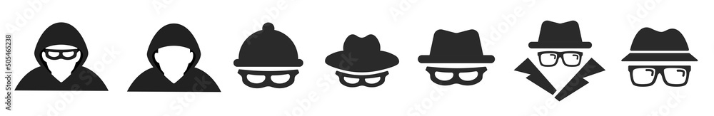 Φωτογραφία Spy icon vector or incognito icon, logo illustration