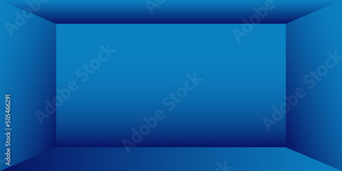 Fototapeta Naklejka Na Ścianę i Meble -  Empty vivid blue color studio table room background ,product display with copy space for display of content design.Banner for advertise product on website image jpeg abstract blue background with copy