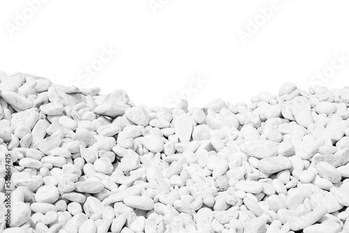 White stones softly rounded against a white background