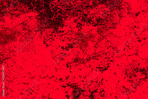 Abstract dark grunge texture on a red color rustic old metal sheet