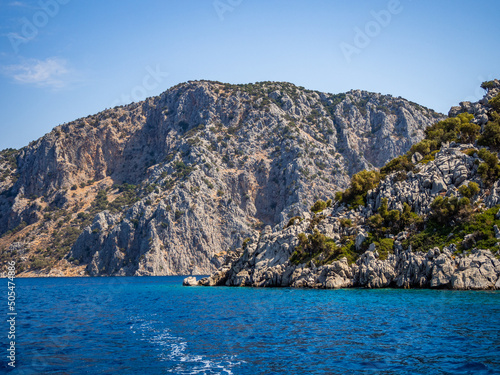 Aegean Islands photo taken from Marmaris daily boat tour. Mu  la  Turkey
