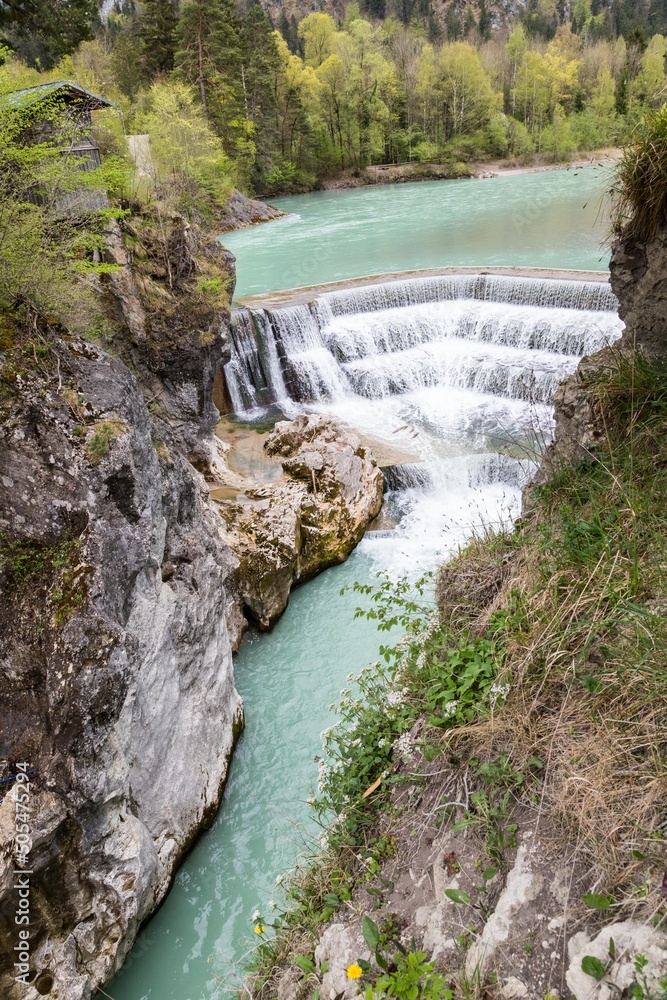 Lechfall in der Nähe von Füssen im Allgäu Lechfall in der Nähe von Füssen im Allgäu
