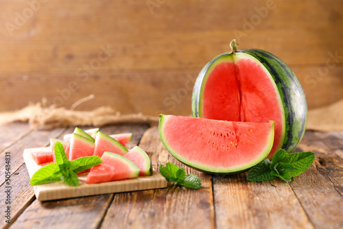 Obraz na plátně fresh watermelon and snack
