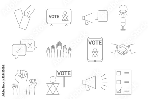 Election vector illustration concept with icons