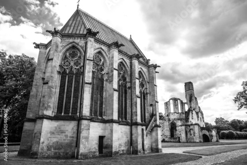 ruins of Chaalis abbey, Chaalis, France photo