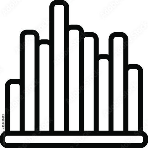 Crowded Bar Chart Icon