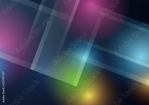 Abstract colorful background banner with geometric shapes