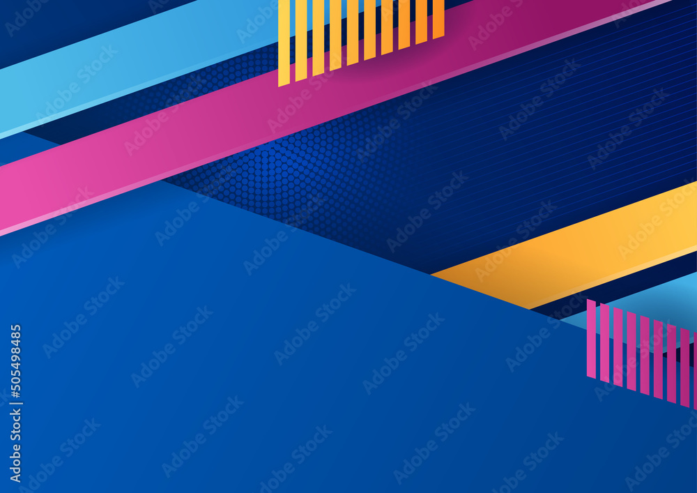 Obraz premium Abstract colorful background banner with geometric shapes