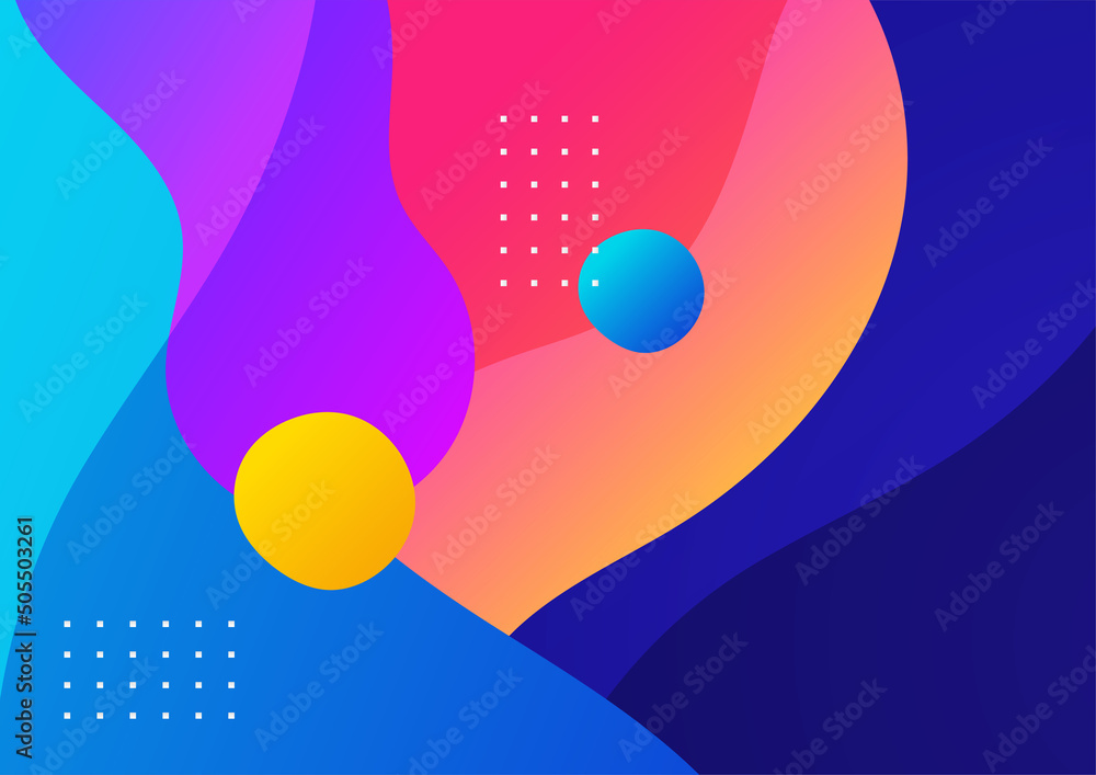 Modern gradient abstract geometric vivid vibrant colorful design background banner