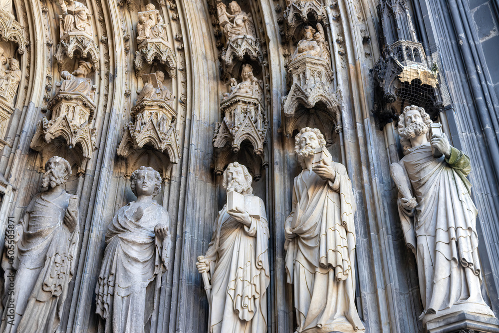 The details of the Cologne Cathedral exterior