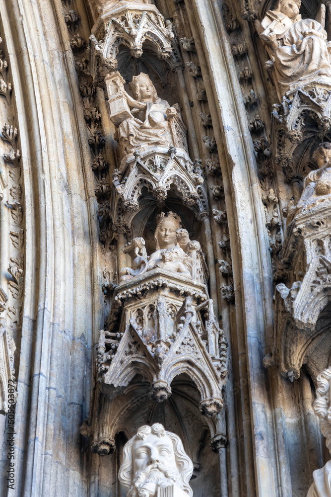 The details of the Cologne Cathedral exterior