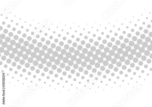 Grey on white monochrome pop art background with dots design in retro comics book style