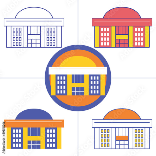 National Assembly in flat design style