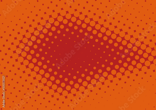 Bright red and orange background in pop art comic book style, vector illustration
