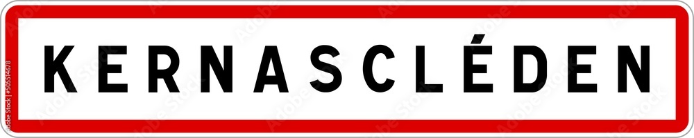 Panneau entrée ville agglomération Kernascléden / Town entrance sign Kernascléden Panneau entrée ville agglomération Kernascléden / Town entrance sign Kernascléden