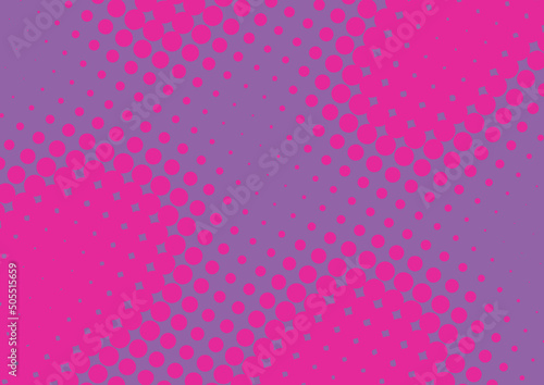 Bright purple and magenta background in pop art comic book style, vector illustration