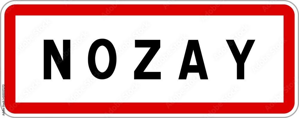 Panneau entrée ville agglomération Nozay / Town entrance sign Nozay