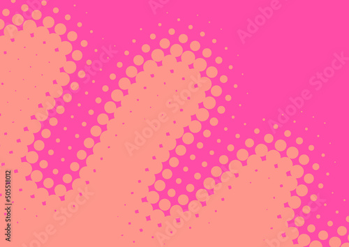 Modern pink superhero pop art background in comics book style with halftone design, vector