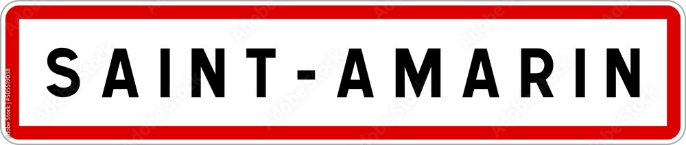Panneau entrée ville agglomération Saint-Amarin / Town entrance sign Saint-Amarin Panneau entrée ville agglomération Saint-Amarin / Town entrance sign Saint-Amarin
