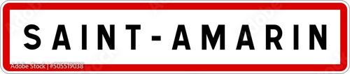 Panneau entrée ville agglomération Saint-Amarin / Town entrance sign Saint-Amarin photo