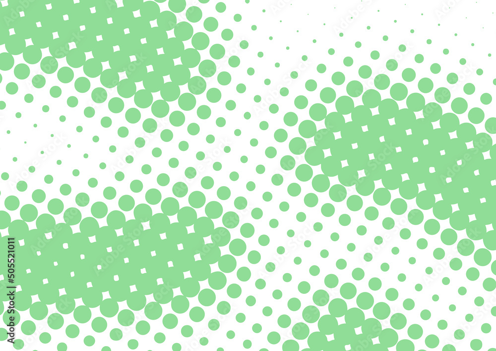 Fun green and white dotted pop art background in retro comics style, vector Fun green and white dotted pop art background in retro comics style, vector