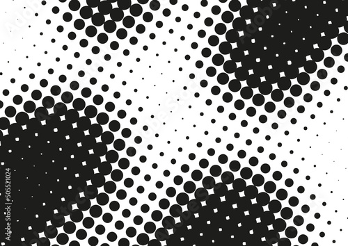 Black and white superhero pop art background in retro comics style with halftone design, vector